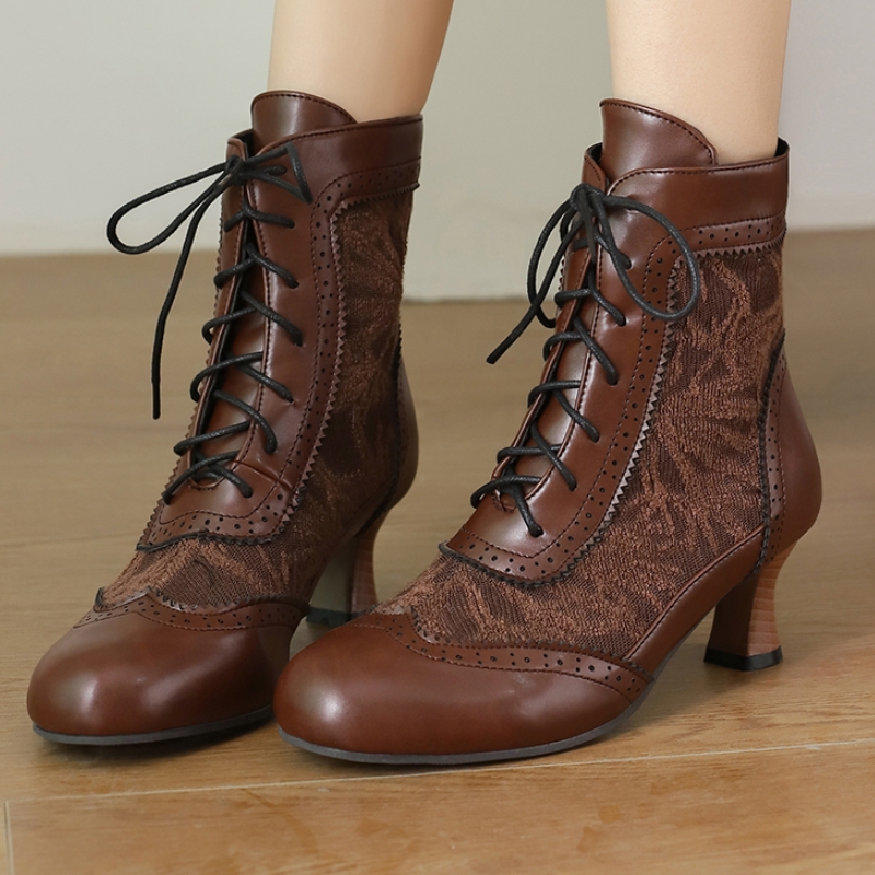 Women'S Shoes Big Feet - 女性のためのヴィンテージレースアップアンクルブーツ,女性の靴,黒のヒール,赤,緑,白,大きいサイズ,ユニセックス,春,秋,春,45, 45