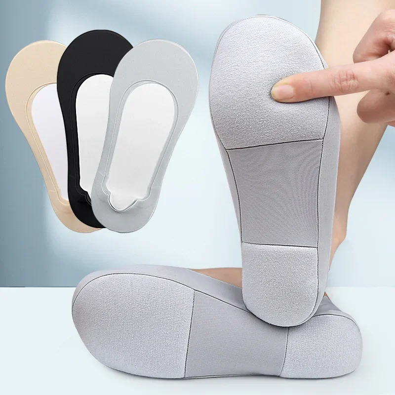 Women'S Shoes For Plantar Fasciitis - 1/2/4 ペア女性ボート靴下足底筋膜炎靴インソール靴下足衝撃吸収靴底目に見えないノンスリップ靴パッド