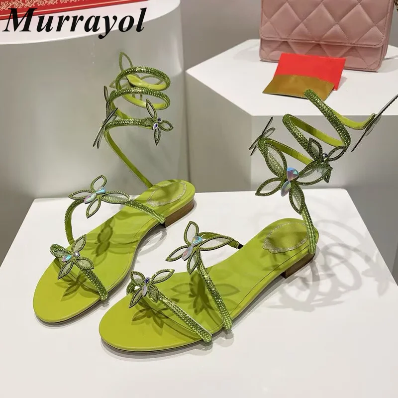 Women'S Shoes Size 12 - 蛇の形の弾性ストラップサンダル女性ラインストーンフラワー装飾フラットボトムグラディエーターサンダル夏のドレスシューズ妖精の靴