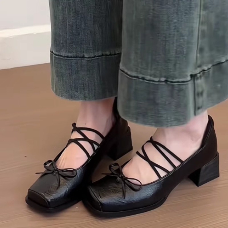 Women'S Shoes Size 12 - シングルシューズ ファッション 新しいスクエアトゥ シャローボウ スリッポン 滑り止め