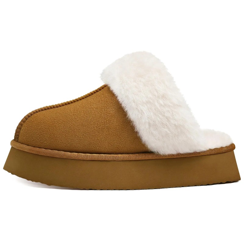 Women Shoes Branded - Comwarm プラットフォーム 冬用 レディース スリッパ ファッション