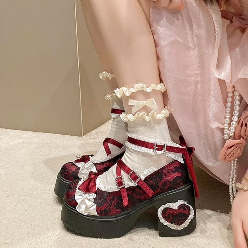 Women'S Shoes Back To School - 秋のコレクション メリージェーン ロリータ スクールシューズ レディース プラットフォーム