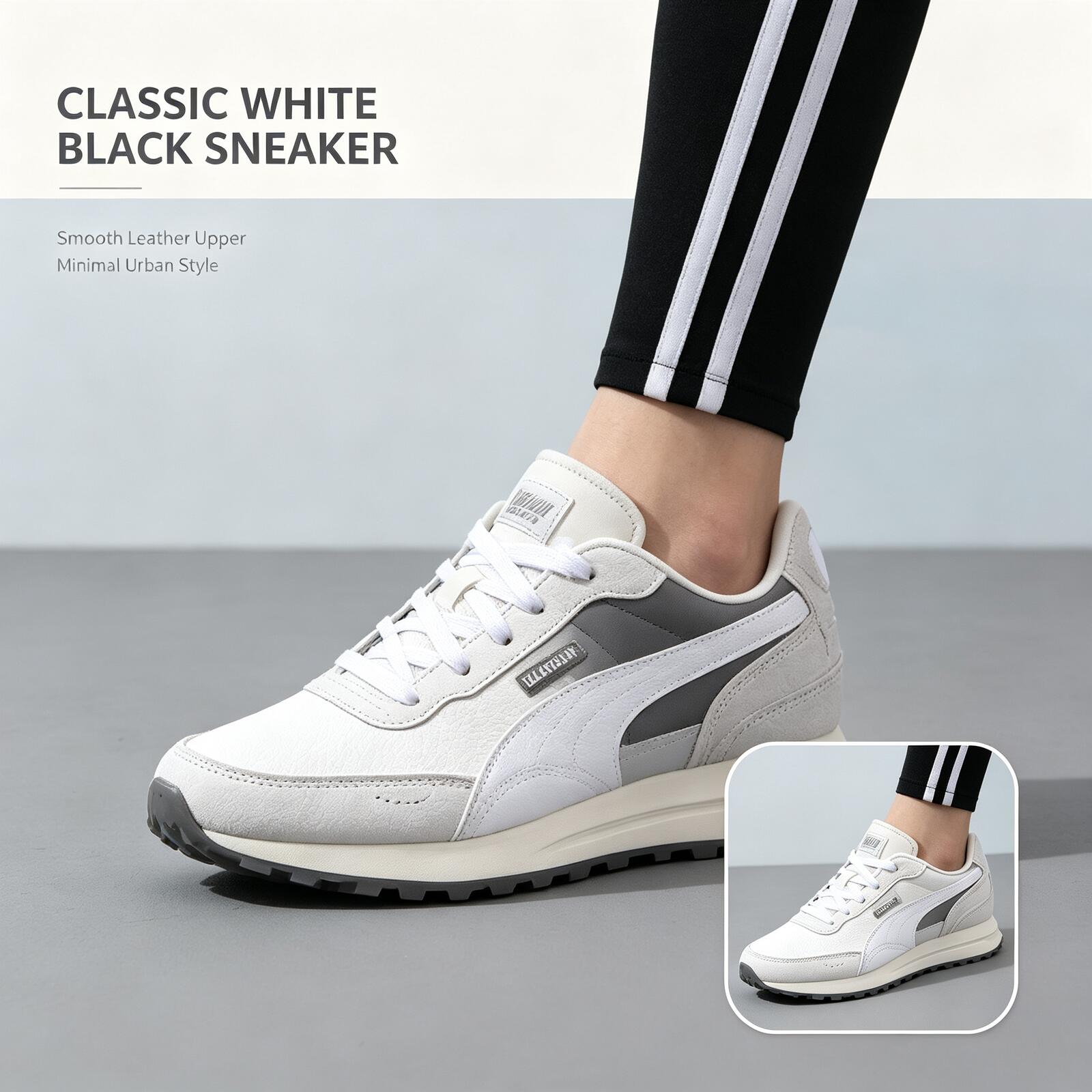 Women Shoes Puma - プーマ男性白黒ロートップスニーカークラシッククリーンレザーカジュアル女性スポーツシューズウォーキングファッショントレーナー 397377-08 ランニング