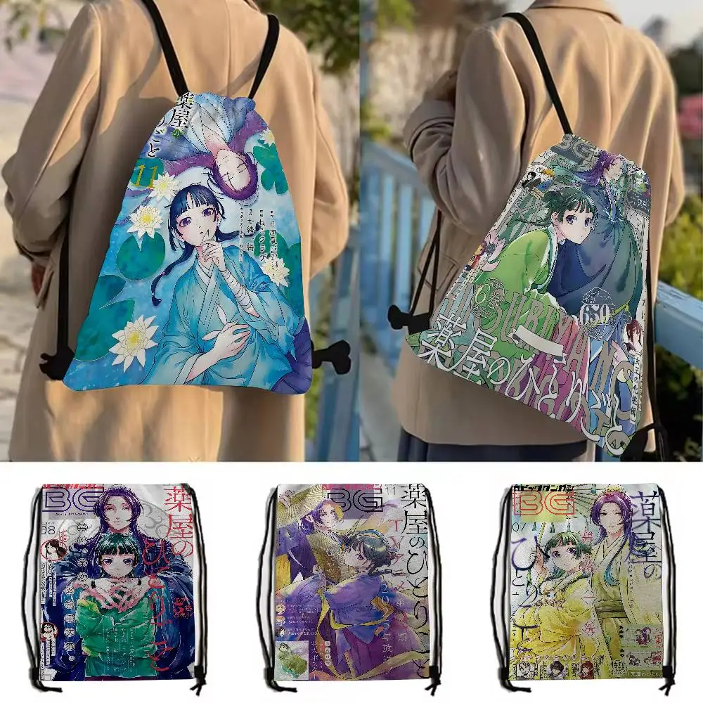 Women'S Shoes Back To School - 薬屋日記アニメ巾着バッグジムポーチバッグバックパック女性ポータブルショッピングファッションスクールシューズバッグ女の子のための