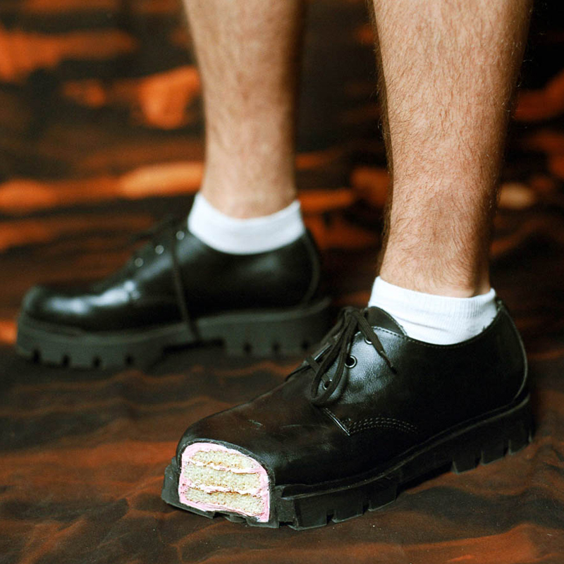 Women Shoes Black - ケーキ厚底ダービーシューズ ブラックレザーシューズ 2026 ラウンドトゥ 厚底ヒール オックスフォードローファー