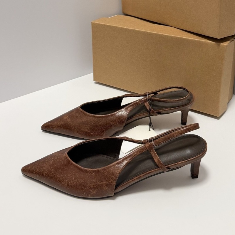 子猫ヒール夏の女性のドレスサンダルヴィンテージブラウンセクシ - Women'S Shoes Kitten Heels のレビューと価格
