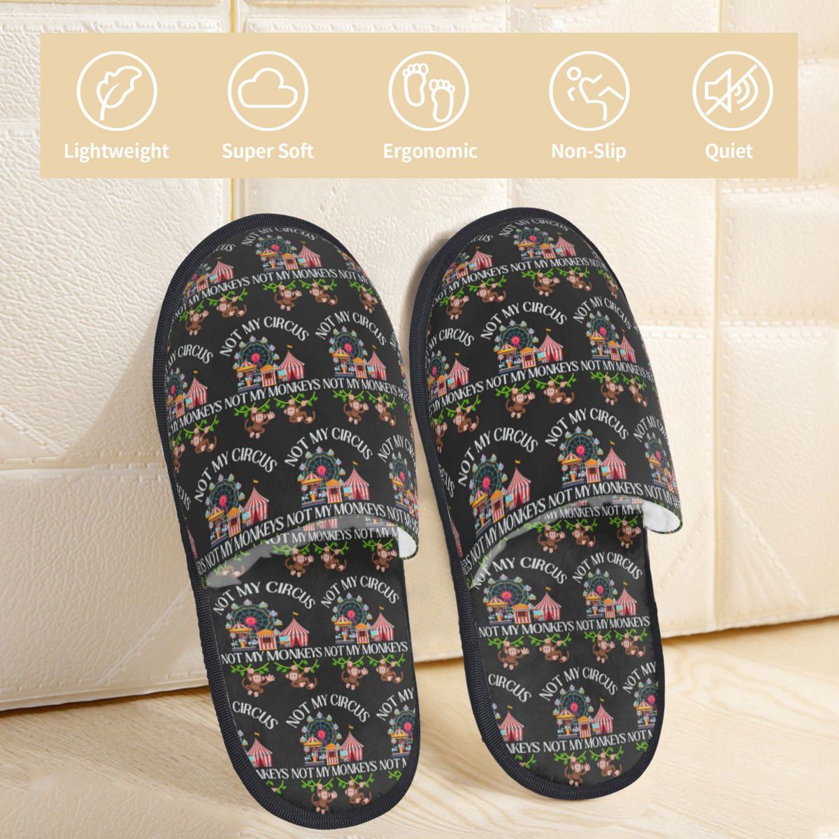 カスタム「Not My Circus Not My Monk - Women Shoes Quote のレビューと価格