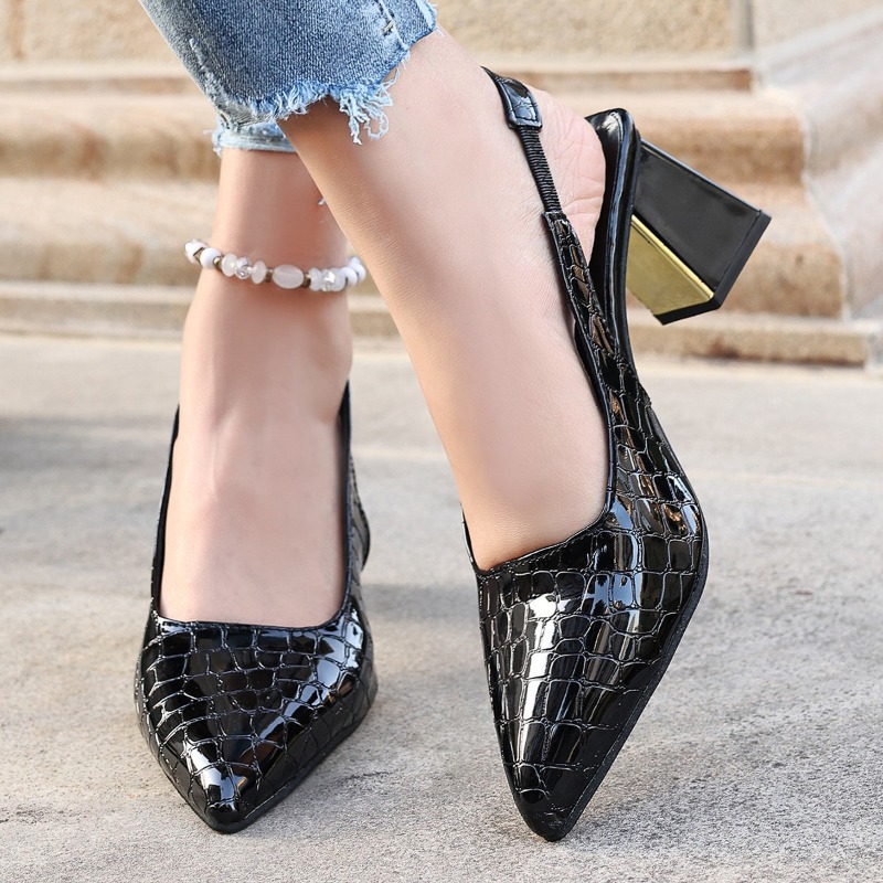 夏のハイヒールサンダル女性のセクシーな黒のトレンドドレスポン - Women Shoes Black のレビューと価格