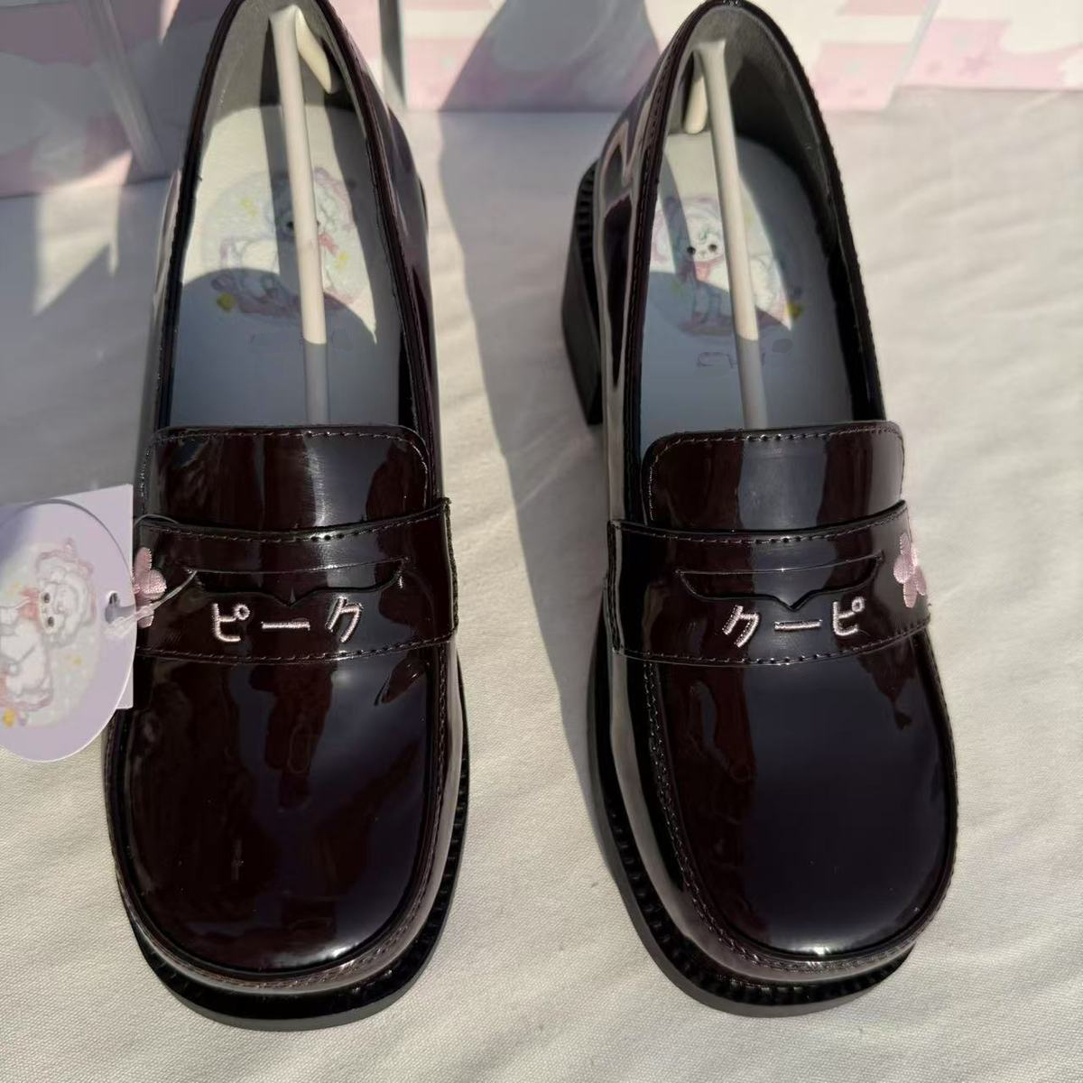 素敵な日本風女子ロリータJK縫製シューズ、女子学生向け刺繍入 - Women'S Shoes Kitten Heels のレビューと価格