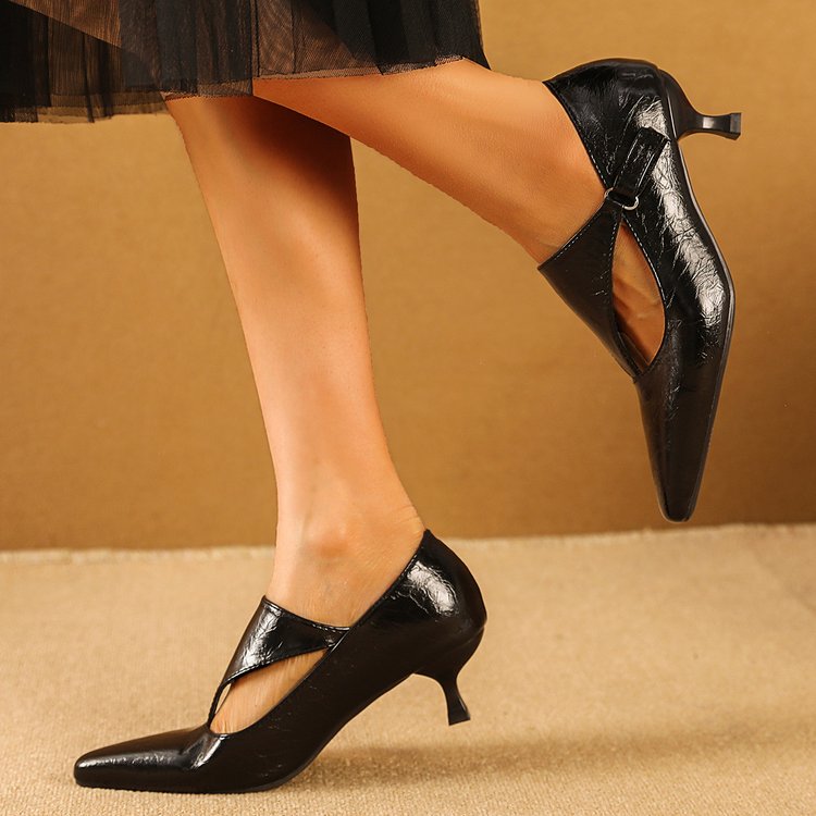 レディース ダークレトロ キトゥンヒール パンプス ポインテ - Women'S Shoes Kitten Heels のレビューと価格