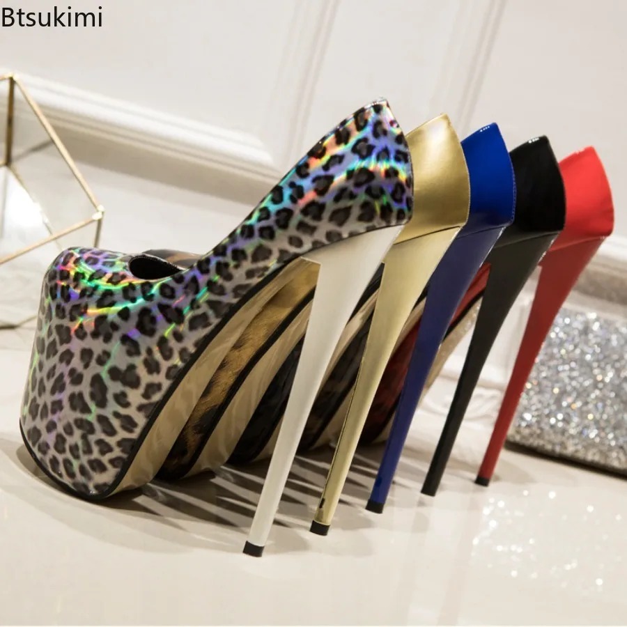 女性用セクシースティレットヒール 19cm メタル製細ヒール - Patent Leather Pump のレビューと価格