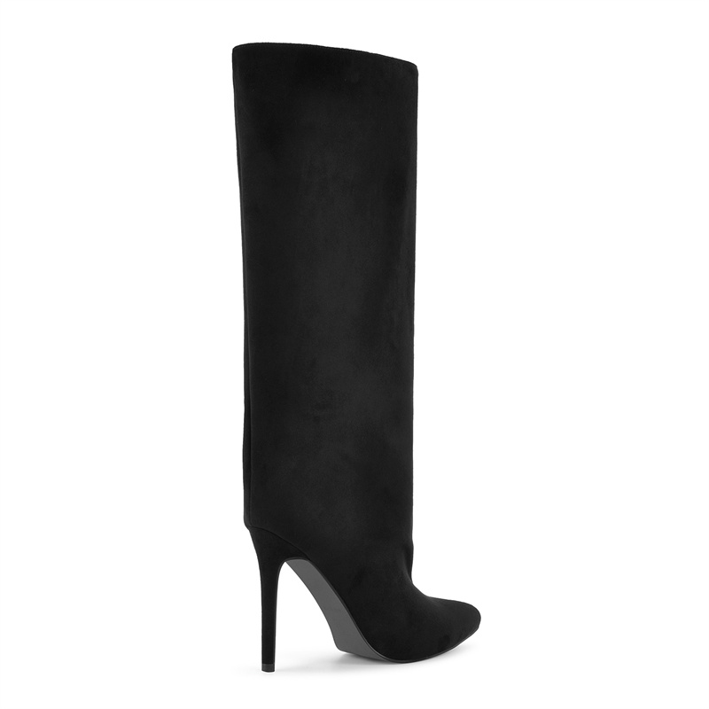 Onlymaker ブラック フェイクスエード ニーハイブー - Women'S Shoes X Wide のレビューと価格