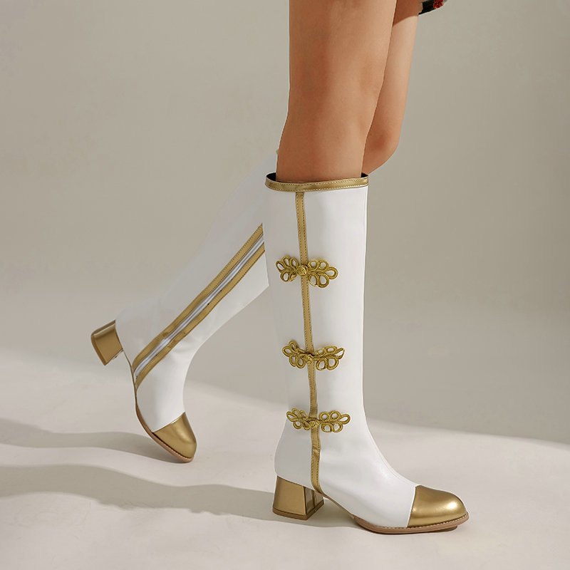 ビッグサイズのファッションニーハイブーツ女性コスプレ靴秋冬女 - Women'S Shoes Big Feet のレビューと価格