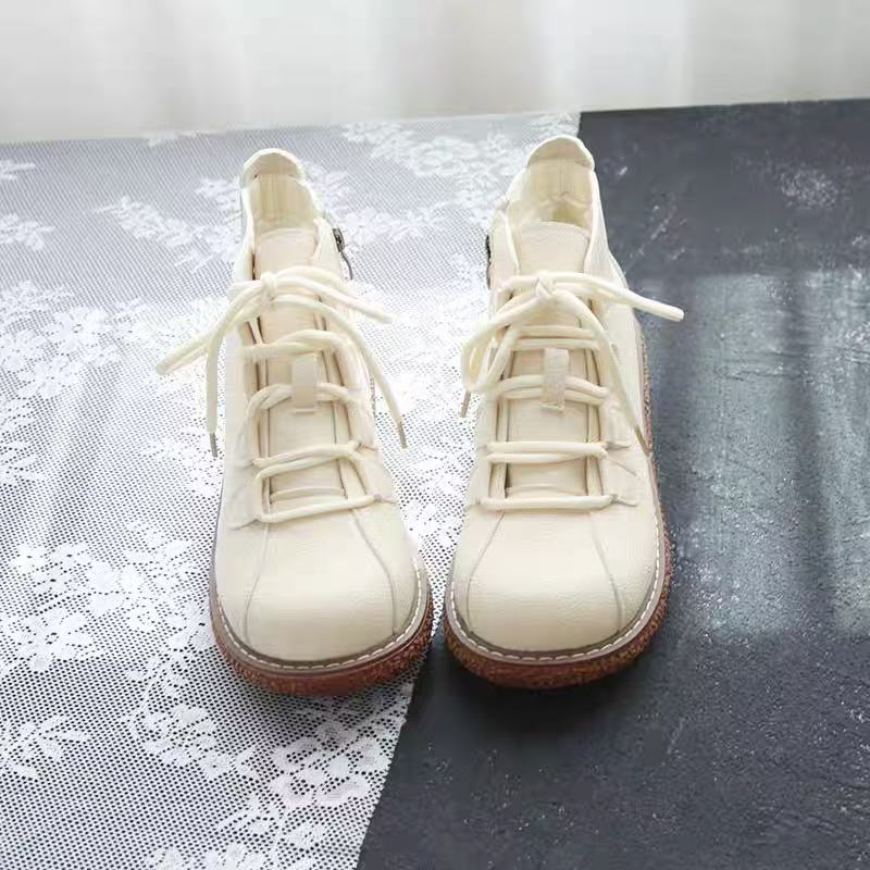Careaymade-ヴィンテージレースアップブーツの女性の - Women'S Shoes Big Feet のレビューと価格