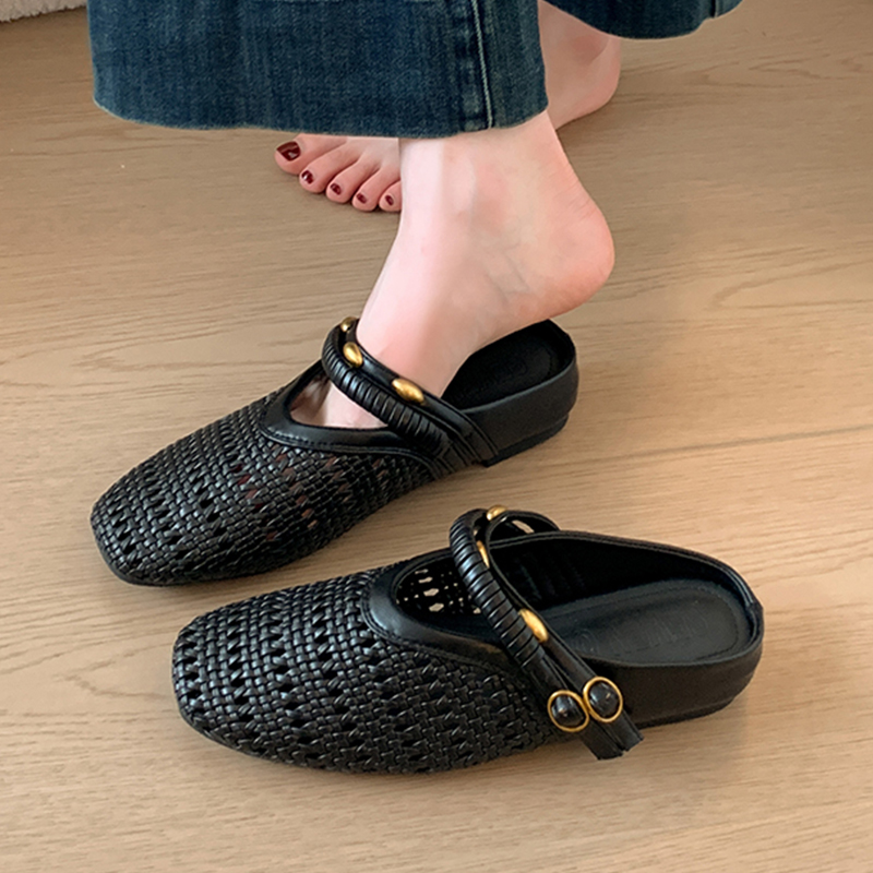 女性織りスリッパフラットミュールシューズ新しいサンダル夏 2 - Women'S Shoes Size 12 のレビューと価格