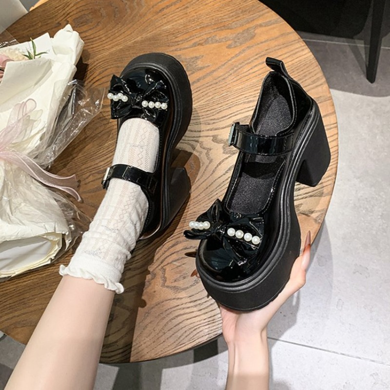 2026 ロリータシューズ黒スーパーハイヒールメアリージェー - Women Shoes Black のレビューと価格