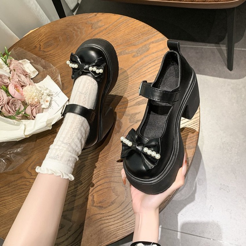2026 ロリータシューズ黒スーパーハイヒールメアリージェー - Women Shoes Black のレビューと価格