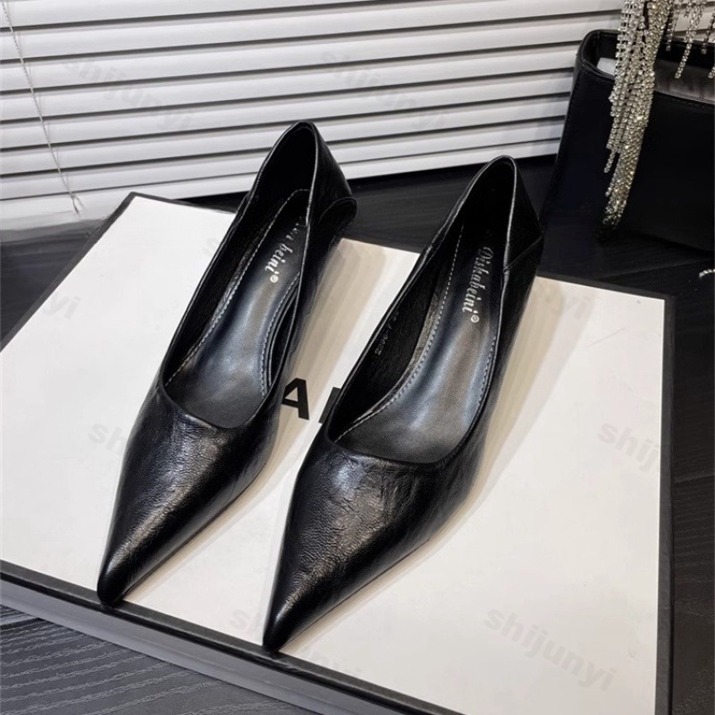 女性のハイヒールパテントレザー尖ったエレガントなフレンチセク - Women'S Shoes Burgundy のレビューと価格