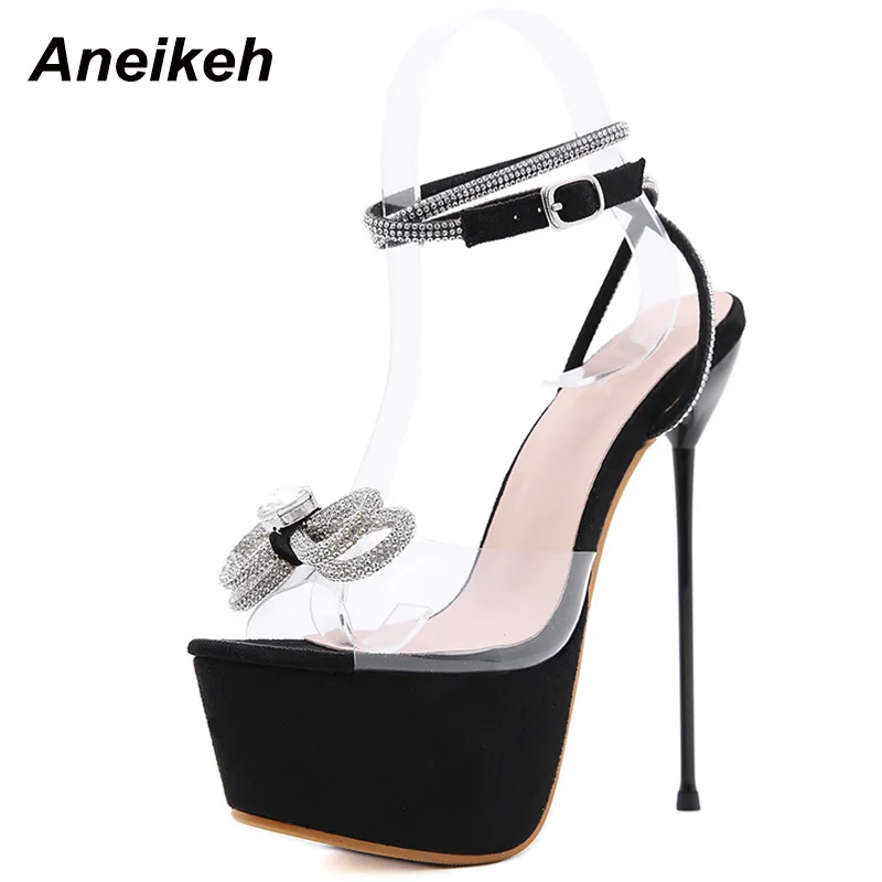 Aneikeh 新しい夏の女性のバタフライノットボーダーブリ - Women'S Shoes Size 12 のレビューと価格
