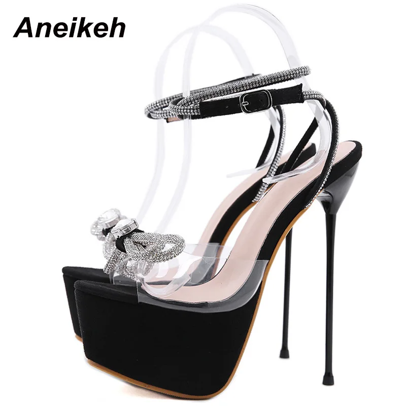 Aneikeh 新しい夏の女性のバタフライノットボーダーブリ - Women'S Shoes Size 12 のレビューと価格
