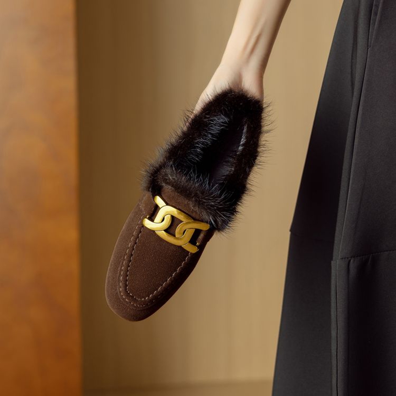 女性用シープスエードレザーシューズ,丸いつま先,ローヒール, - Women Shoes Black のレビューと価格