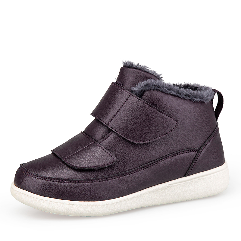 冬の女性用ワイドフットトゥアンクルスノーブーツ、ファー付きプ - Women'S Shoes X Wide のレビューと価格