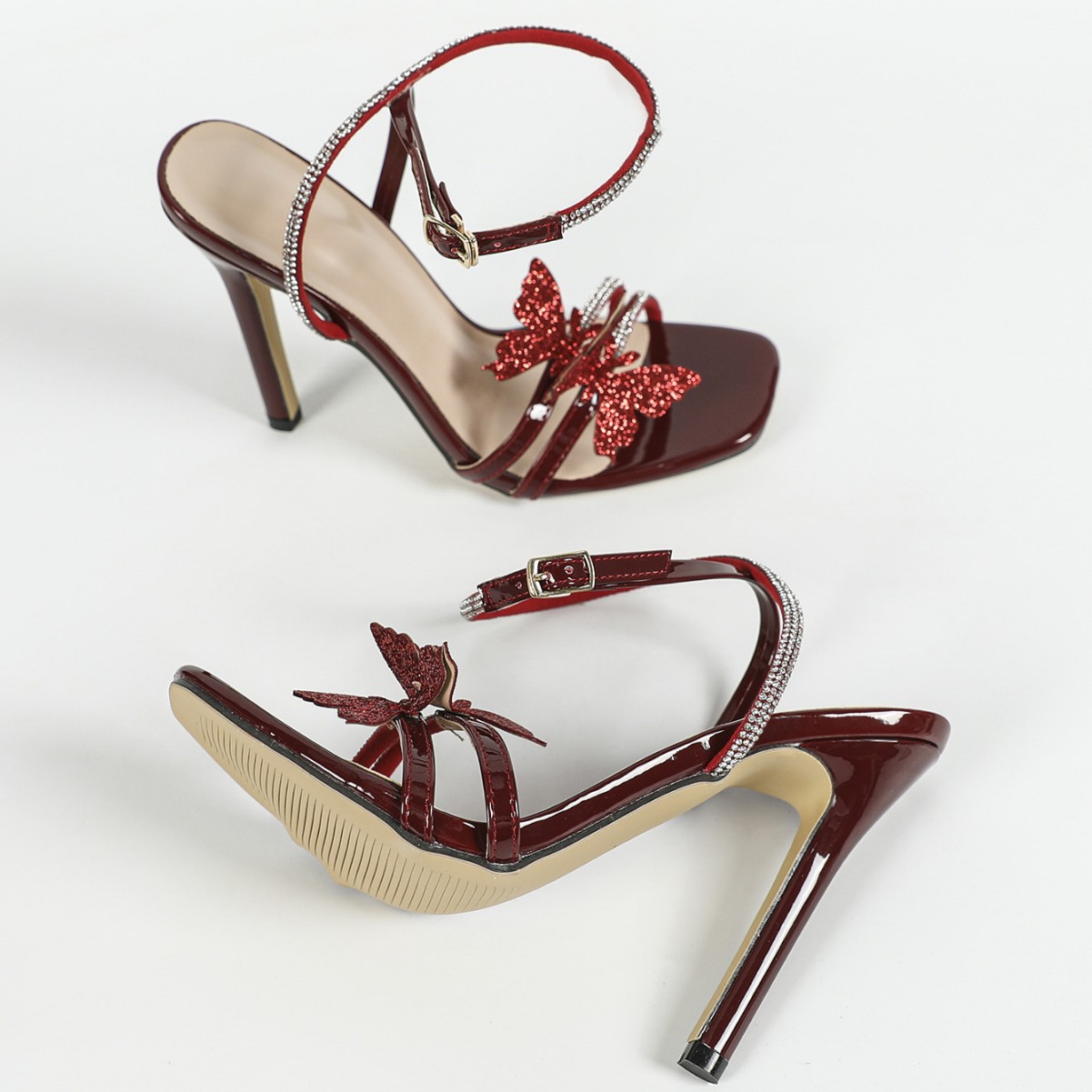 2025年夏 レディースサンダル ダイヤモンドバーガンディサ - Women'S Shoes Burgundy のレビューと価格