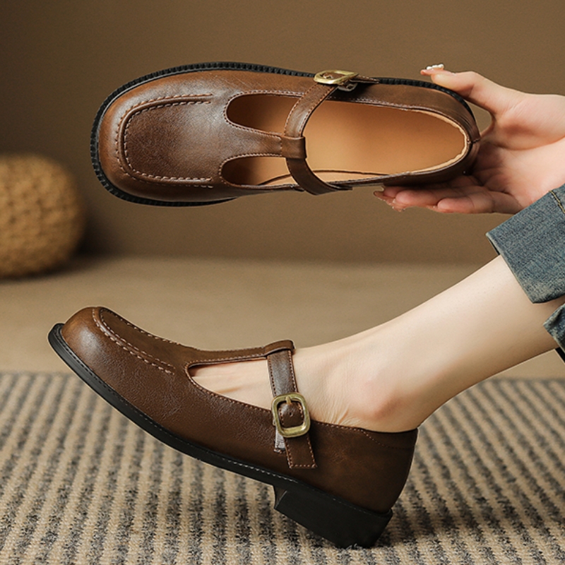 カジュアル女性のフラットシューズ本革ファッション快適な T  - Women Shoes Black のレビューと価格