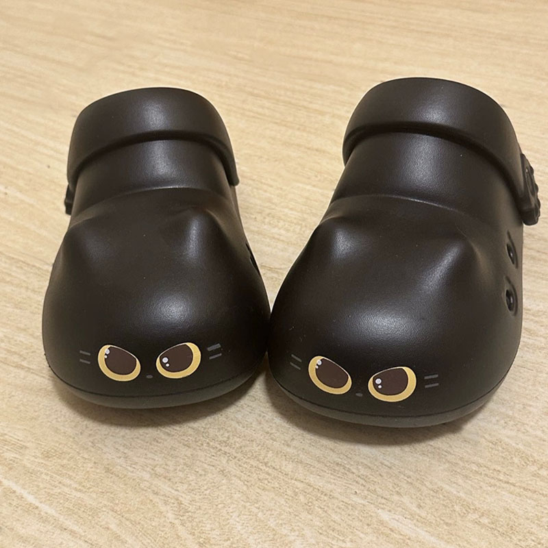 女性用新作クリエイティブブラックキャットスリッパ、夏用ソフト - Women Shoes Black のレビューと価格