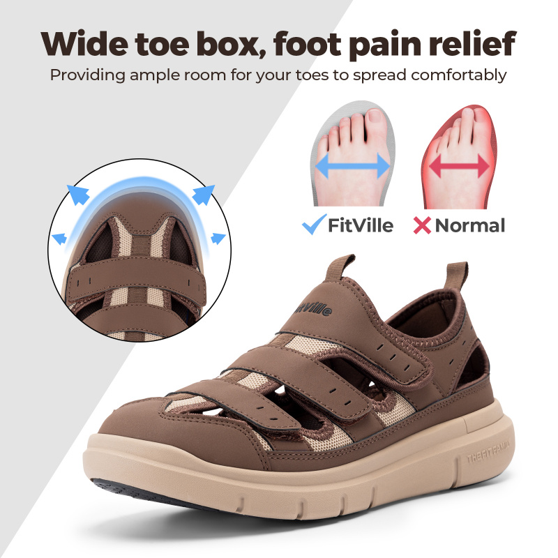 夏のメンズサンダル拡大糖尿病靴メンズカジュアルシューズ軽量足 - Women'S Shoes For Plantar Fasciitis のレビューと価格