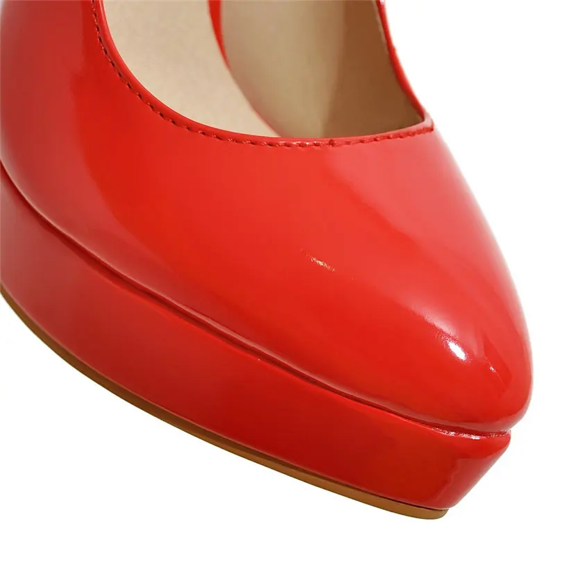 女性用パテントレザーパンプス,ラージサイズ,エレガント,オフ - Patent Leather Pump のレビューと価格